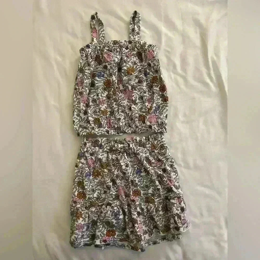 Carters Girls Kids Size 4 Two Piece Matching Skirt Set Multi